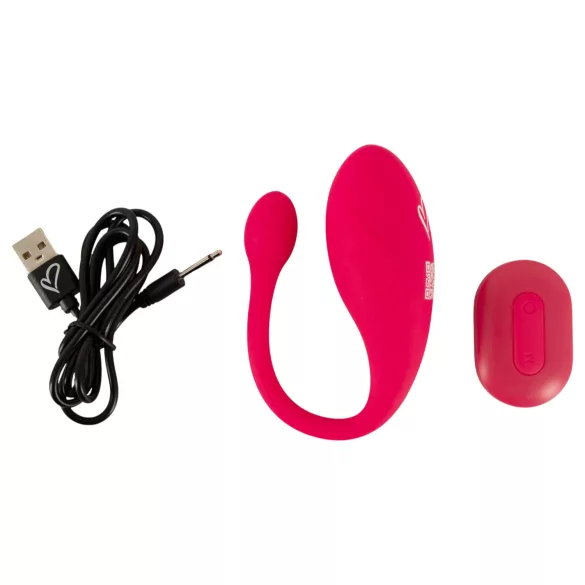 Beau Coeur Coral - ovo vibratório com controlo remoto (rosa)