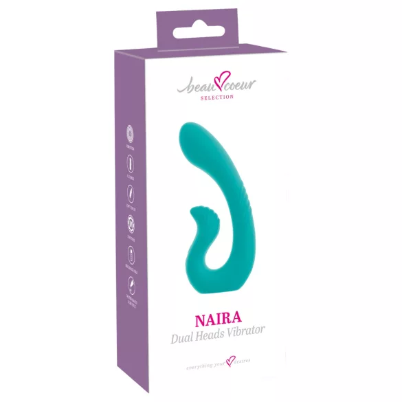 Beau Coeur Naira - vibrador ponto G e clitóris - silicone verde