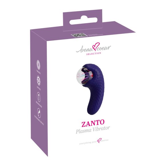 Beau Coeur Zanto - vibrador ponto G e clitóris - silicone azul