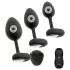 ANOS - plug anal vibratório - kit c/ 3 tamanhos - silicone preto