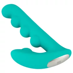   Beau Coeur Sylora - vibrador 2 em 1 com pérolas - silicone verde