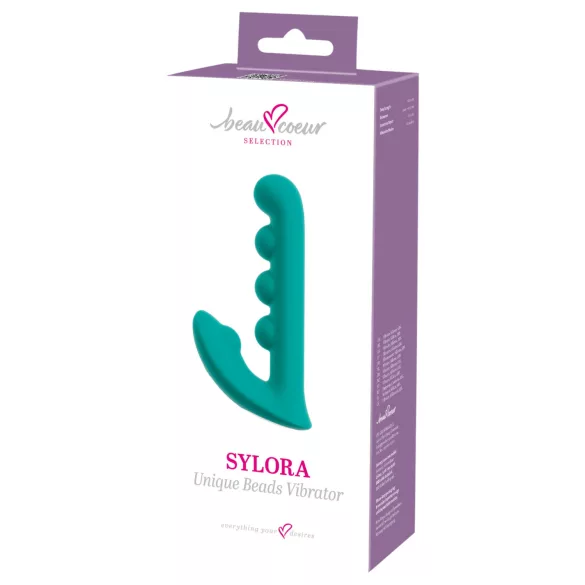 Beau Coeur Sylora - vibrador 2 em 1 com pérolas (verde)