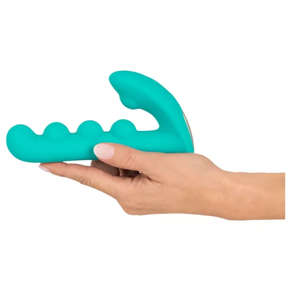 Beau Coeur Sylora - vibrador 2 em 1 com pérolas (verde)