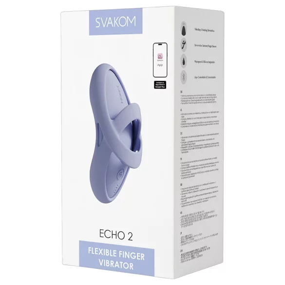 Svakom Echo 2 - vibrador de dedo inteligente - silicone azul