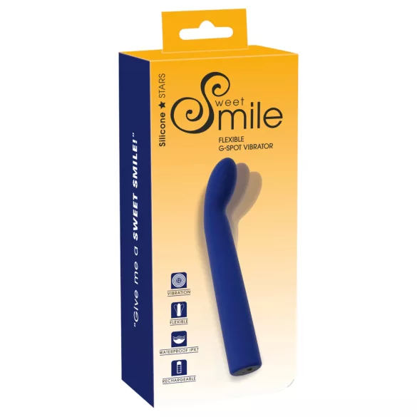 Smile - vibrador ponto G curvado - silicone azul