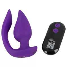   Smile - vibrador anal e estimulador de clitóris 2 em 1 - silicone roxo