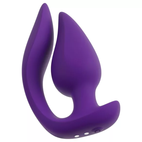 Smile - vibrador anal e estimulador de clitóris 2 em 1 - silicone roxo
