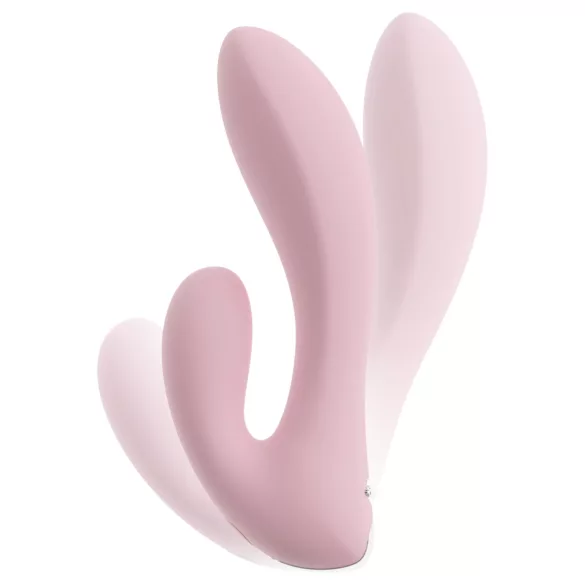 Beau Coeur Cerya - vibrador mini com estimulador clitóris - cor rosa claro