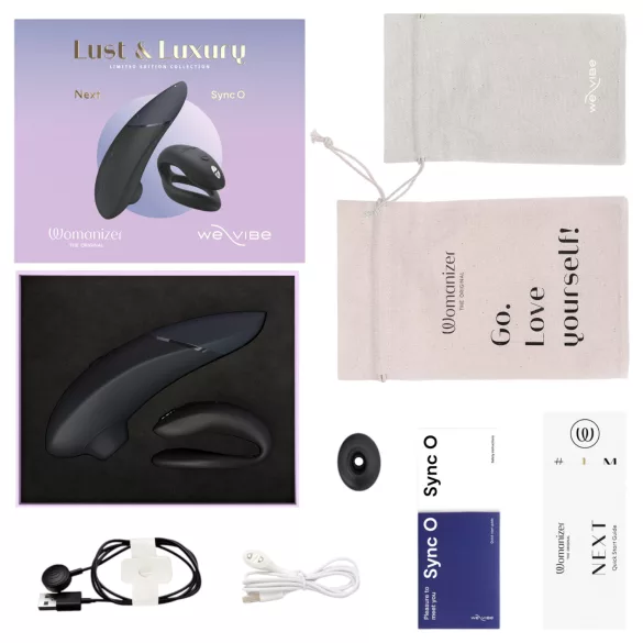 Womanizer Lust&Luxury - vibrador clitóris e casal - preto
