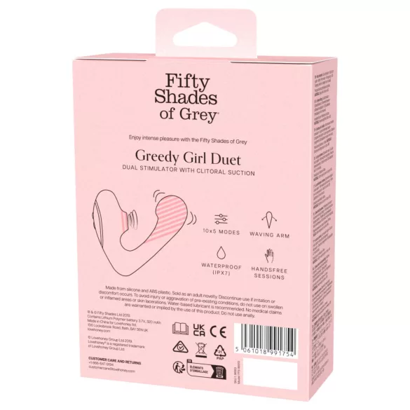Greedy Girl - vibrador ponto G - recarregável silicone preto