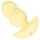 Cuties Mini - plug anal vibratório texturizado - silicone amarelo