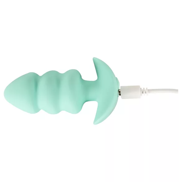 Cuties Mini - plug anal vibratório com esferas - silicone verde