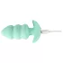 Cuties Mini - plug anal vibratório com esferas - silicone verde