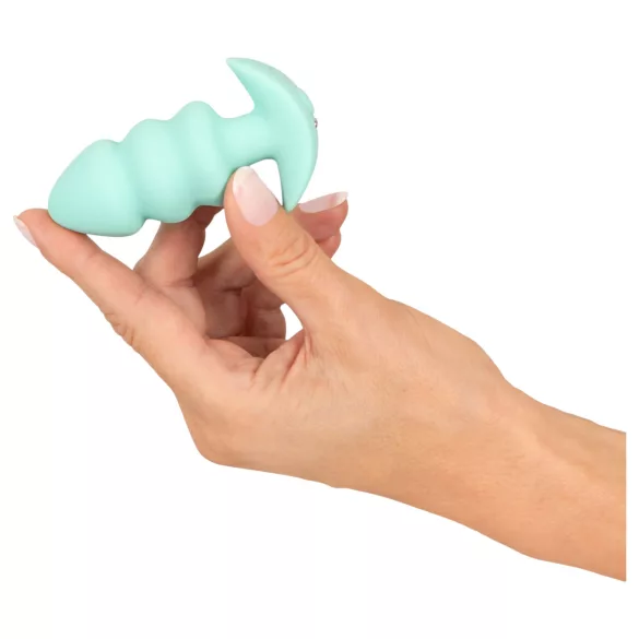 Cuties Mini - plug anal vibratório com esferas - silicone verde