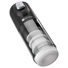   Snail Vibe Ikon Spark - masturbador automático masculino - silicone preto