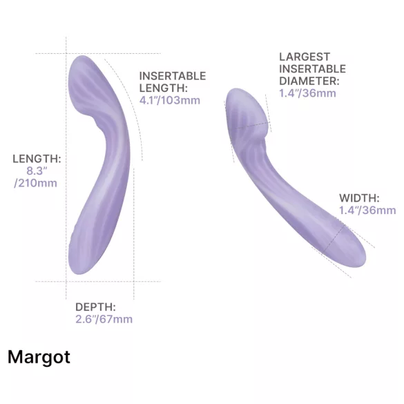 Svakom Margot - vibrador de ponto G com 2 motores (roxo)