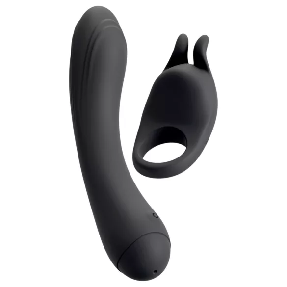 Couple Choice - anel peniano com vibrador ponto G - silicone cinza