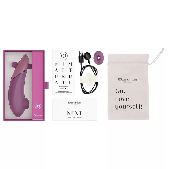 Womanizer Next - vibrador clitóris sucção recarregável - rosa
