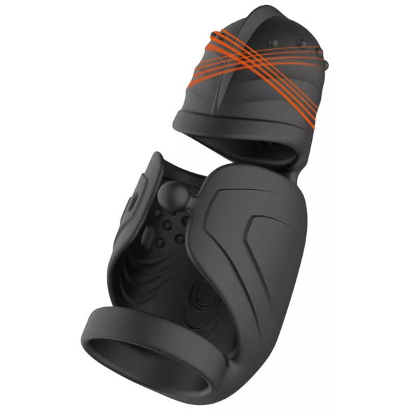 Rebel - vibrador peniano para homens com estimulador móvel da glande (preto)