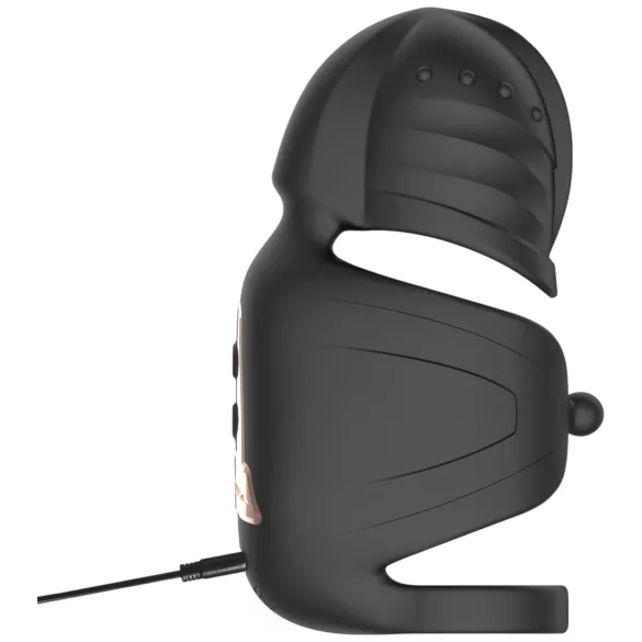 Rebel - vibrador peniano para homens com estimulador móvel da glande (preto)