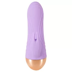   Cuties - mini vibrador recarregável à prova d’água com estimulador de clitóris (roxo)
