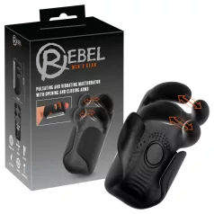 Rebel - masturbador pulsante e vibratório (preto)