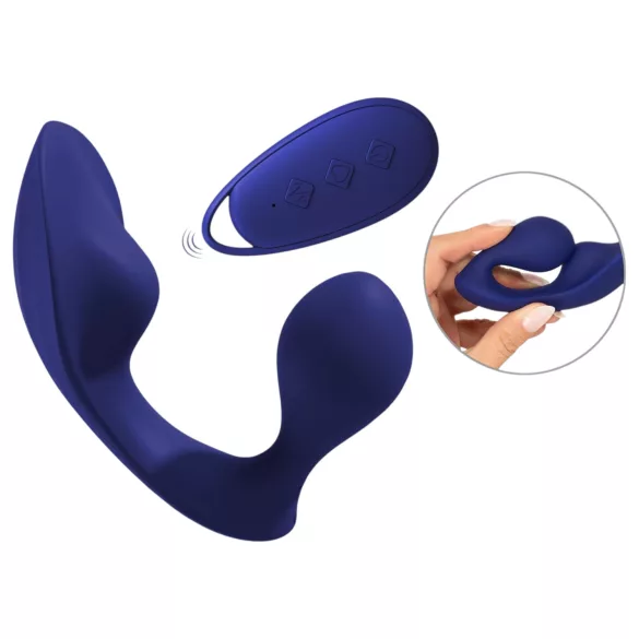 SMILE - vibrador controle remoto para calcinha e anal - silicone azul