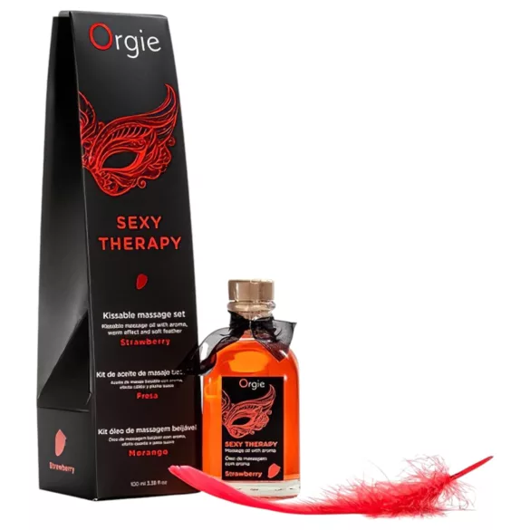 Orgie - kit óleo de massagem - morango