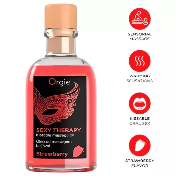 Orgie - kit óleo de massagem - morango