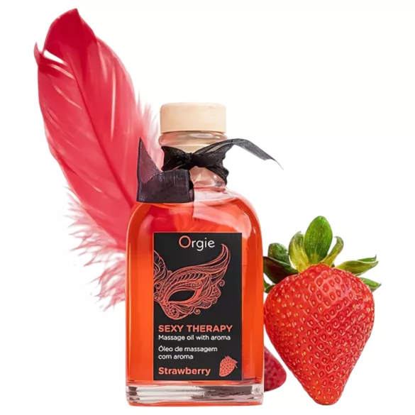 Orgie - kit óleo de massagem - morango