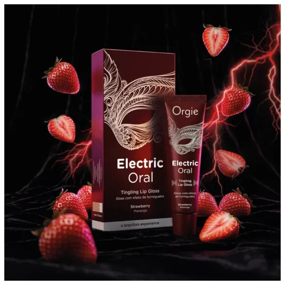 Orgie Electric Oral - brilho labial com efeito formigante - morango (10 ml)
