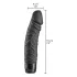 Baseks - vibrador realista em forma de bastão (preto) - 19 cm