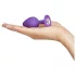 Baseks - plug anal de silicone com cristais (roxo) - 8 cm
