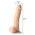 Willie City Luxe - dildo de silicone realista (cor de pele) - 23 cm