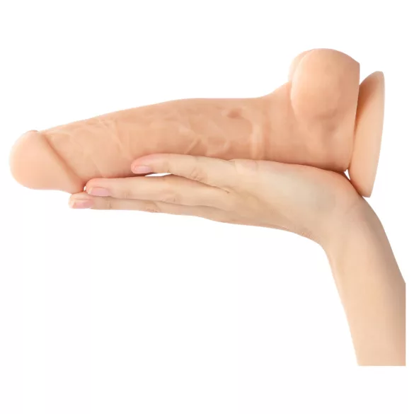Willie City Luxe - dildo de silicone realista (cor de pele) - 23 cm