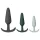 Amaysin - conjunto de plugs anais de silicone (preto e verde) - 3 unidades
