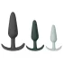 Amaysin - conjunto de plugs anais de silicone (preto e verde) - 3 unidades