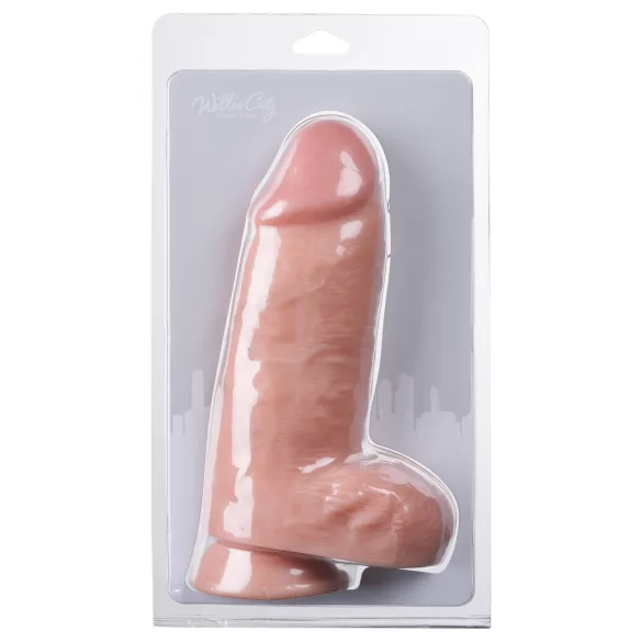 Willie City - dildo grosso realista (cor de pele) - 24,5 cm