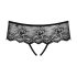 Obsessive Merossa - Tanga Aberta com Strass para Mulheres - Preto - 2XL/3XL