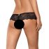 Obsessive Merossa - Tanga Aberta com Strass para Mulheres - Preto - 2XL/3XL