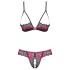 Obsessive Tulia - conjunto com sutiã aberto (preto) - L/XL