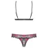 Obsessive Tulia - conjunto com sutiã aberto (preto) - L/XL