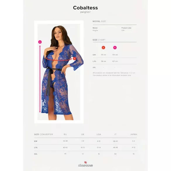 Obsessive Cobaltess - robe de renda (azul) - L/XL