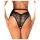 Obsessive Olvidia - Calcinha Decorada com Estampa Floral (Preta) - M/L