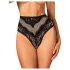 Obsessive - calcinha rendada floral - preta - M/L