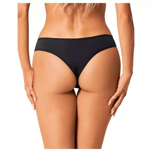 Obsessive - calcinha rendada floral - preta