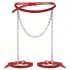 Obsessive Inferro - harness para coxa com correntes - efeito couro vermelho