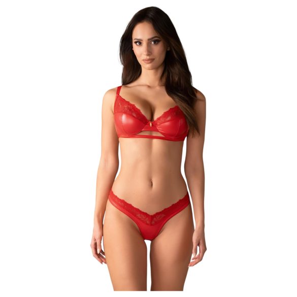 Obsessive Aloisa - kit lingerie presente - 6 peças - vermelho - L/XL