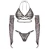 Obsessive Addia - conjunto em rede com estampado de leopardo - L/XL