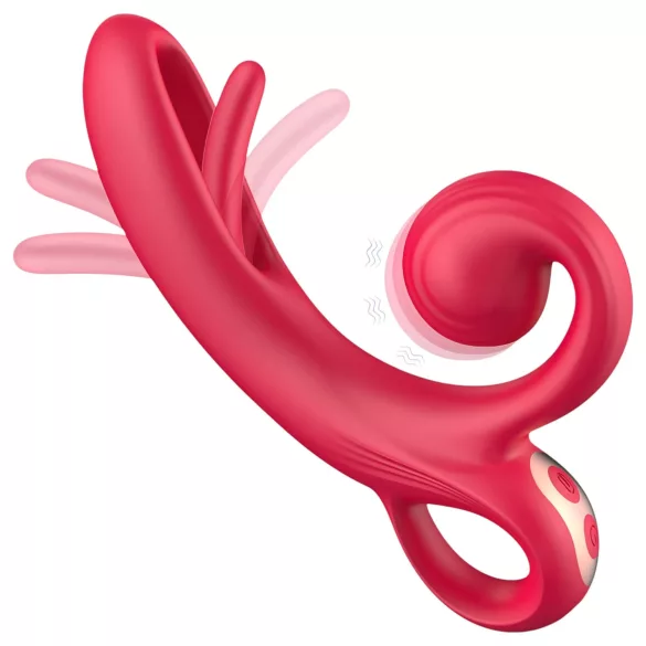 Sweet Play - vibrador clitóris com braço - silicone - vermelho